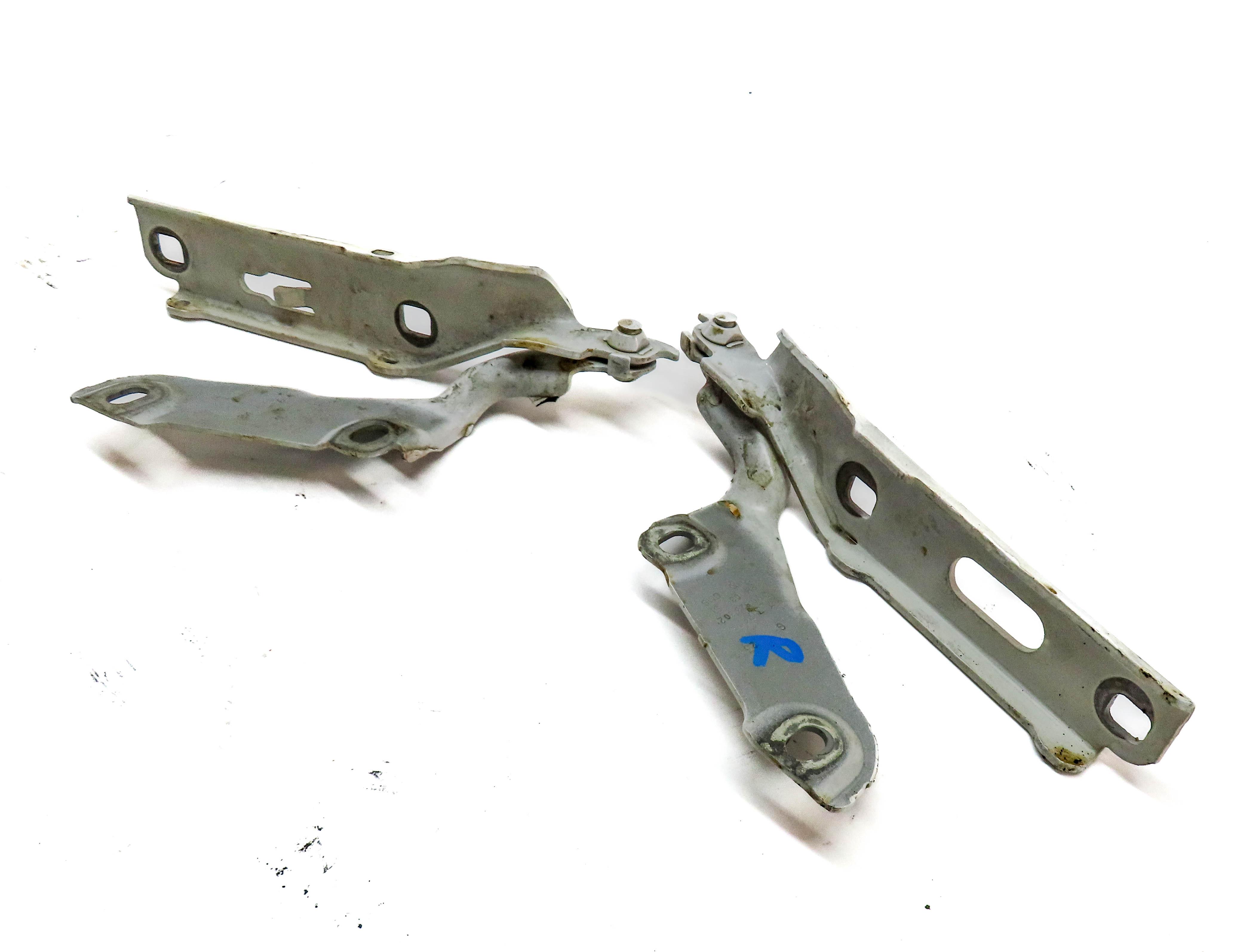 2015-2020 AUDI A3 S3 (8V) FRONT LEFT & RIGHT HOOD HINGE SET-2 (White) — exact item pictured